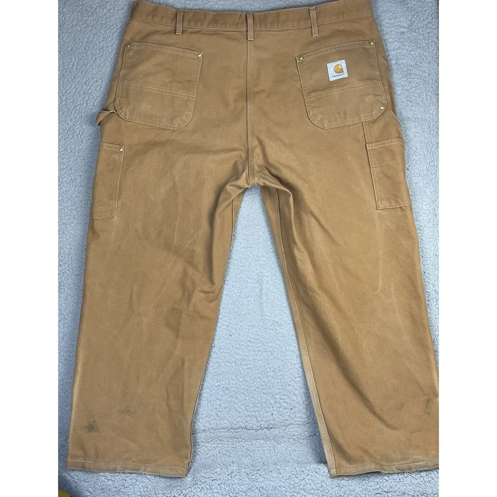 Vintage Carhartt B01 BRN Canvas Double Knee Mens Pants‎ Y2K Size 42x30 USA Made